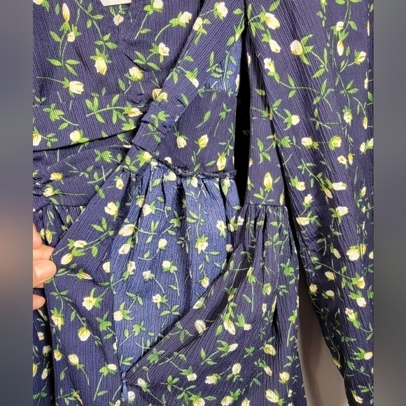 BOOHOO RUCHED WAIST FLORAL TEA DRESS NEW SIZE 8 D135 - Picture 11 of 11